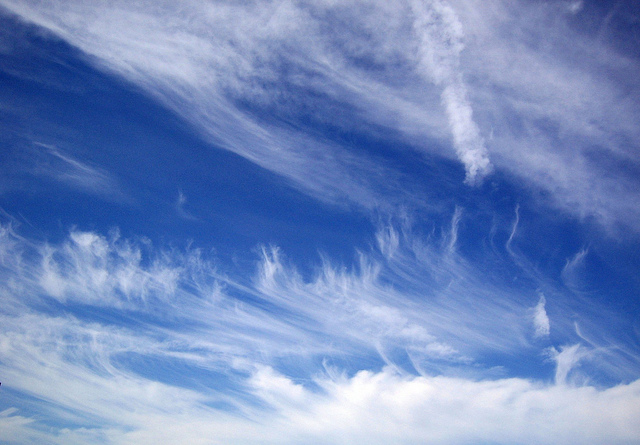 Sky with whispy clouds #climbingair